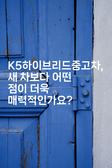 K5하이브리드중고차, 새 차보다 어떤 점이 더욱 매력적인가요?2-빠르마