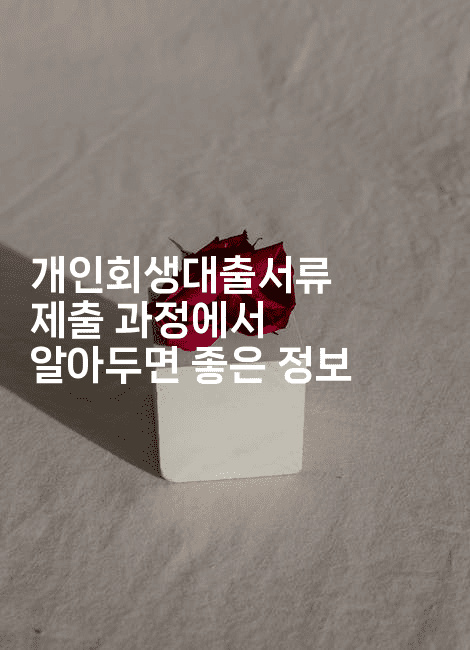 개인회생대출서류 제출 과정에서 알아두면 좋은 정보