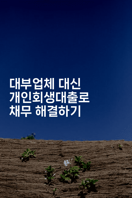 대부업체 대신 개인회생대출로 채무 해결하기-빠르마