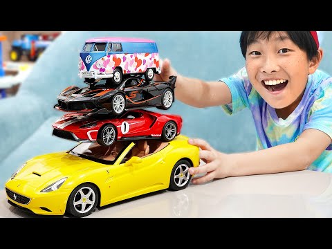 예준이의 자동차 장난감 슈퍼카 개봉놀이 자동차 게임 휠 플레이 Car Toy Unboxing with Game Play